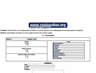 conjugation.org screenshot