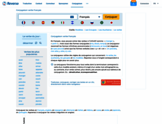 conjugueur.reverso.net screenshot