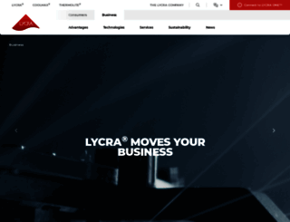 connect.lycra.com screenshot