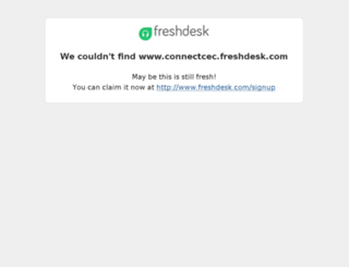 connectcec.freshdesk.com screenshot