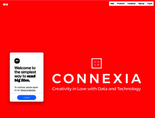 connexia.wetransfer.com screenshot