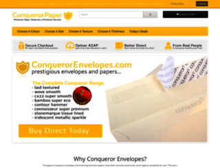conquerorenvelopes.com screenshot