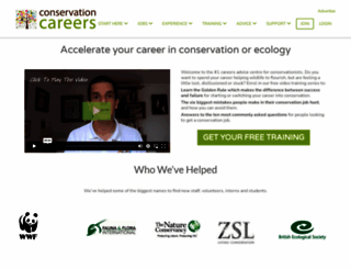 conservation-careers.com screenshot