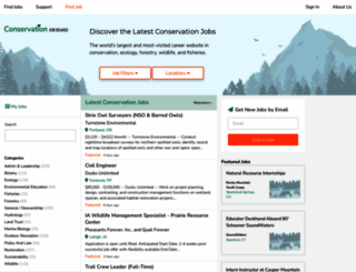 conservationjobboard.com screenshot