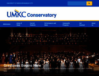 conservatory.umkc.edu screenshot