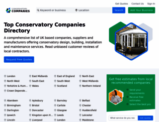 conservatorycompaniesuk.co.uk screenshot