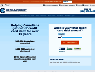 consolidatedcreditcanada.ca screenshot