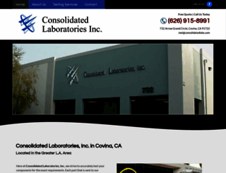 consolidatedlabs.com screenshot