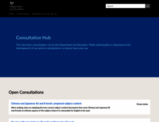 consult.education.gov.uk screenshot