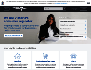 consumer.vic.gov.au screenshot
