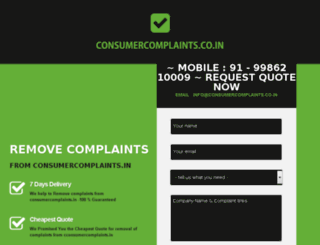 consumercomplaints.co.in screenshot