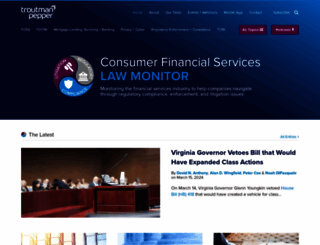 consumerfinancialserviceslawmonitor.com screenshot