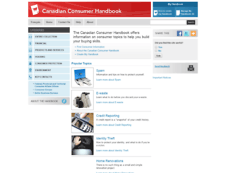 consumerinformation.ca screenshot