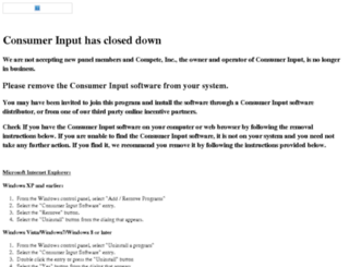 consumerinput.com screenshot