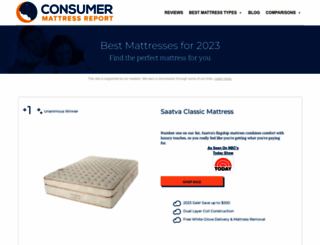 consumermattressreport.com screenshot