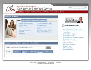consumerservices.ca.gov screenshot