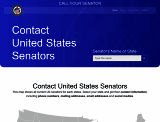 contact-senators.com screenshot