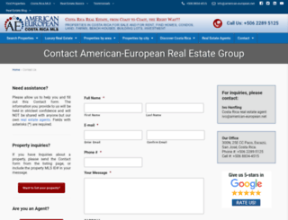 contact.american-european.net screenshot