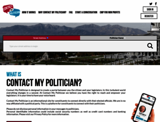 contactmypolitician.com screenshot