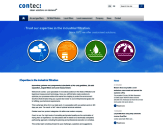 contec-filtration.com screenshot