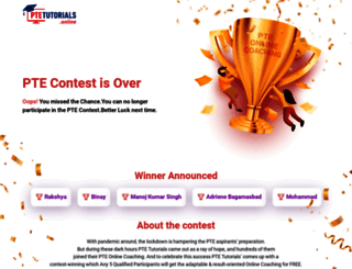 contest.ptetutorials.com screenshot