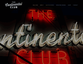 continentalclub.com screenshot