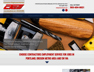 contractorsemploymentservice.com screenshot