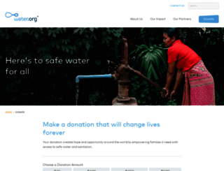 contribute.water.org screenshot