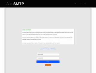 control.authsmtp.com screenshot