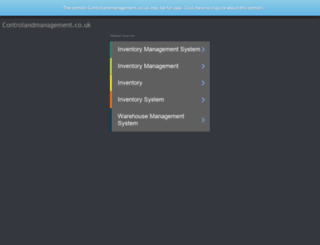controlandmanagement.co.uk screenshot