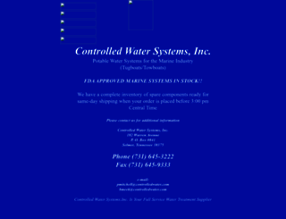 controlledwater.com screenshot