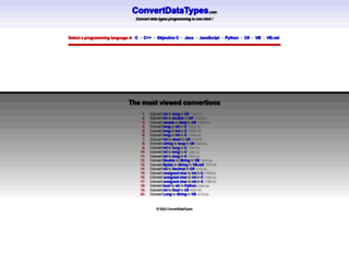 convertdatatypes.com screenshot