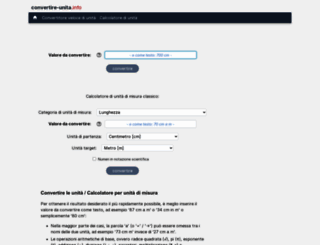 convertire-unita.info screenshot