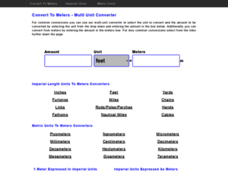 converttometers.com screenshot
