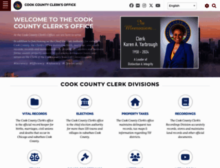 cookcountyclerk.com screenshot