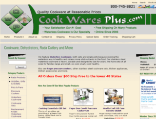 cookwaresplus.com screenshot