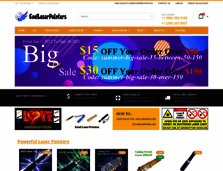 coollaserpointers.com screenshot