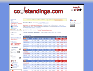 coolstandings.com screenshot