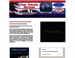 cooltimeairconditioningrepair.com screenshot