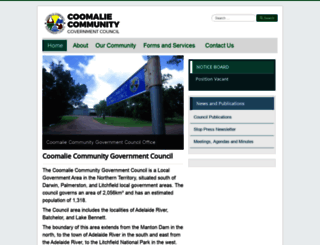 coomalie.nt.gov.au screenshot