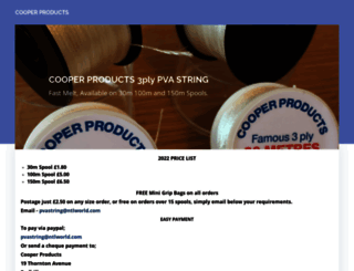 cooperproducts.co.uk screenshot