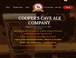 cooperscaveale.com screenshot