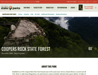 coopersrockstateforest.com screenshot