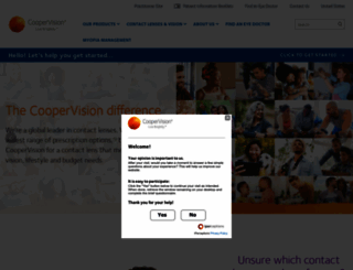 coopervision.com screenshot