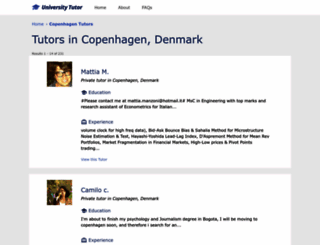 copenhagen.universitytutor.com screenshot