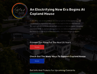 coplandhouse.org screenshot