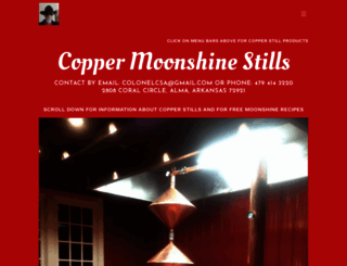 coppermoonshinestills.com screenshot