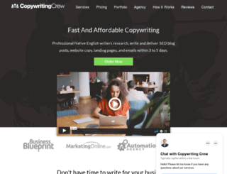 copywritingcrew.com.au screenshot