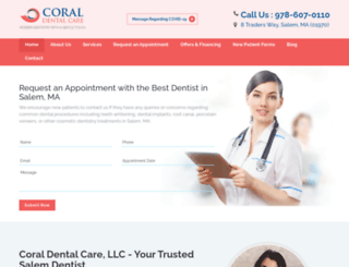 coraldentalcare.com screenshot