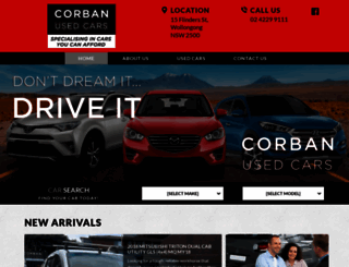 corbanauto.com.au screenshot